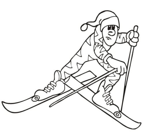 Skiing Coloring Pages Printable for Free Download