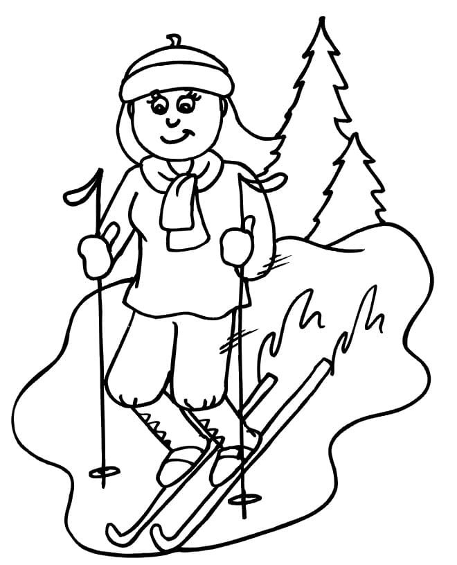 Skiing Coloring Pages Printable for Free Download