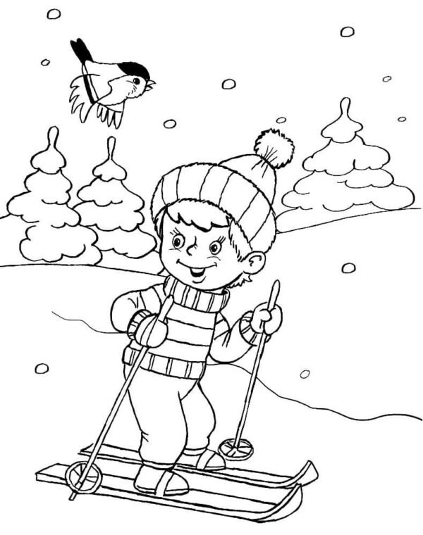 Skiing Coloring Pages Printable for Free Download