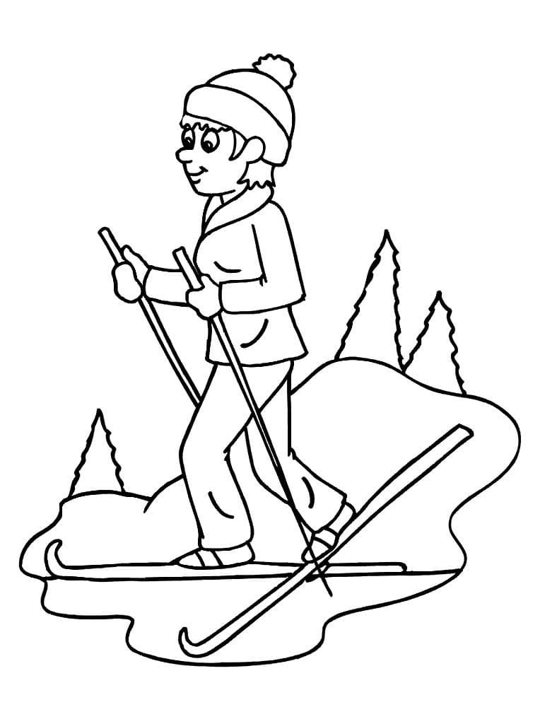 Skiing Coloring Pages Printable for Free Download