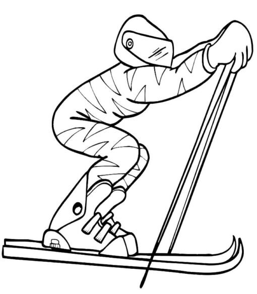 Skiing Coloring Pages Printable for Free Download