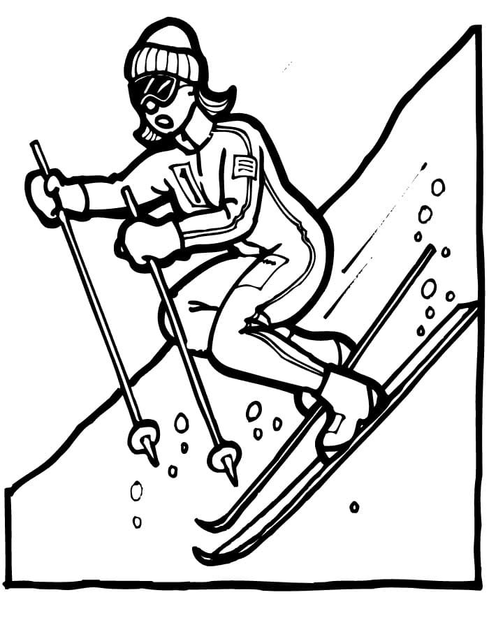 Skiing Coloring Pages Printable for Free Download