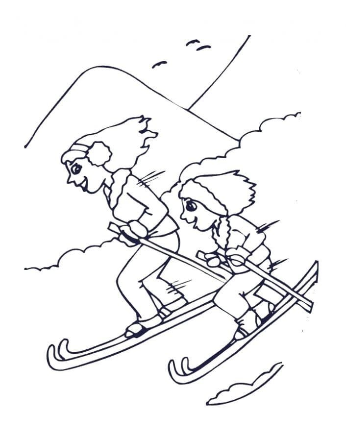 Skiing Coloring Pages Printable for Free Download