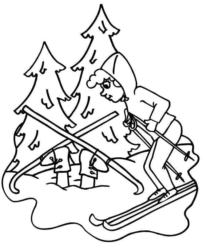 Skiing Coloring Pages Printable for Free Download