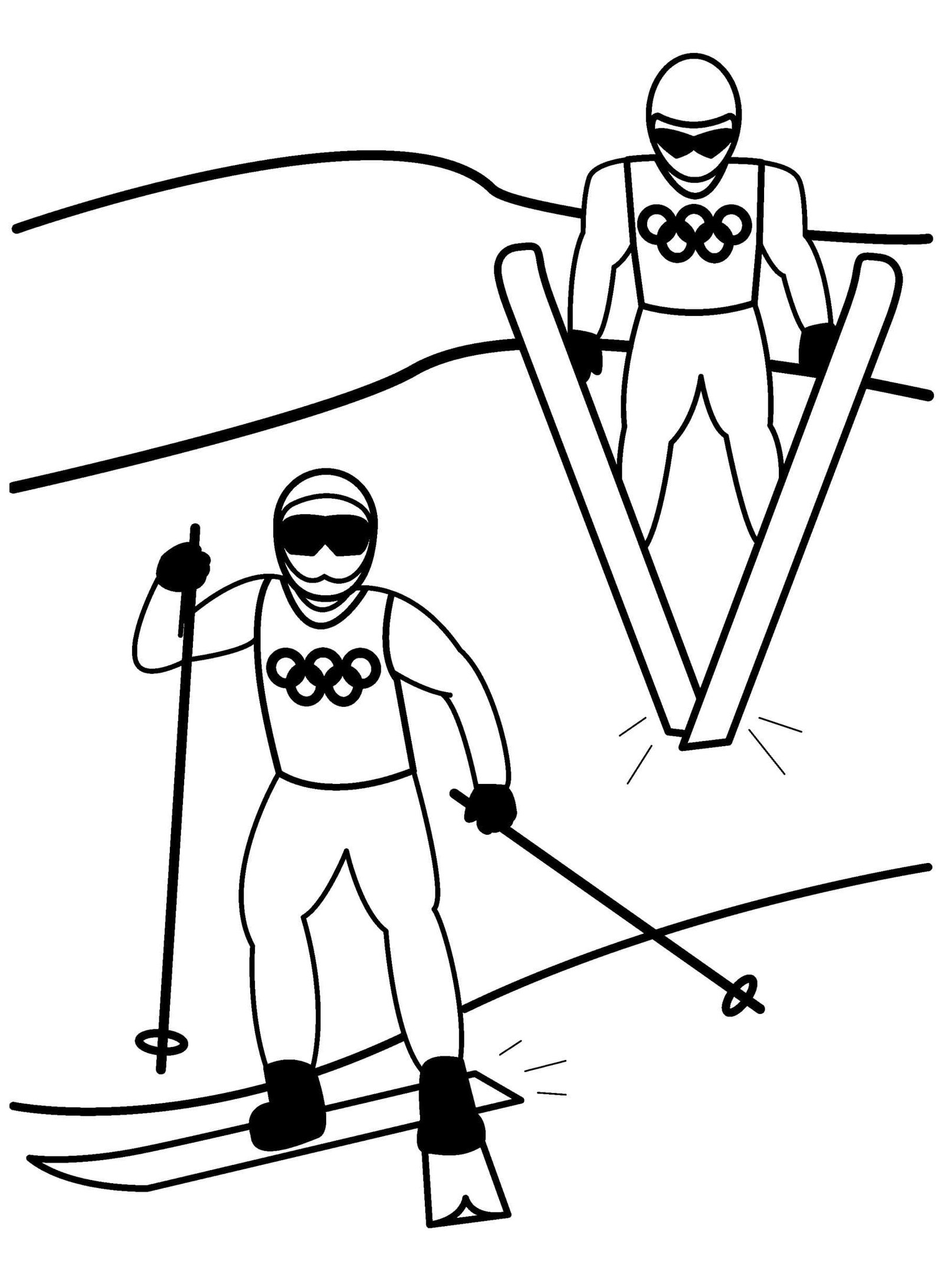 Skiing Coloring Pages Printable for Free Download