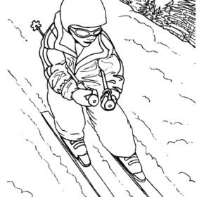 Skiing Coloring Pages Printable for Free Download