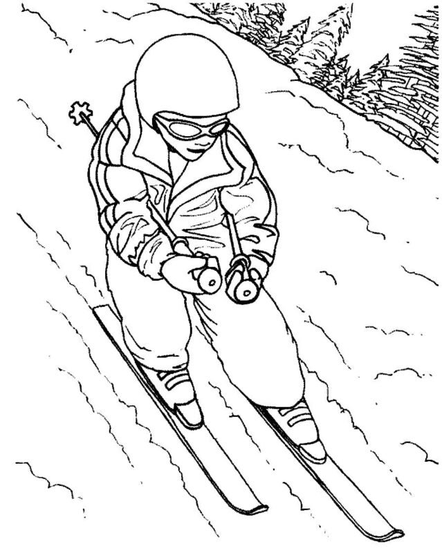 Skiing Coloring Pages Printable for Free Download