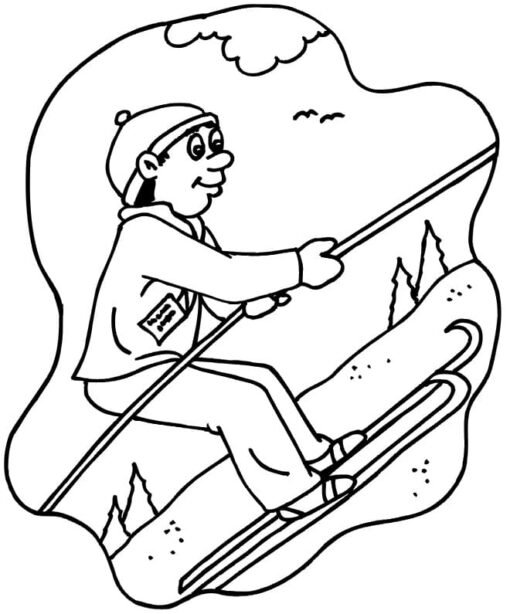 Skiing Coloring Pages Printable for Free Download