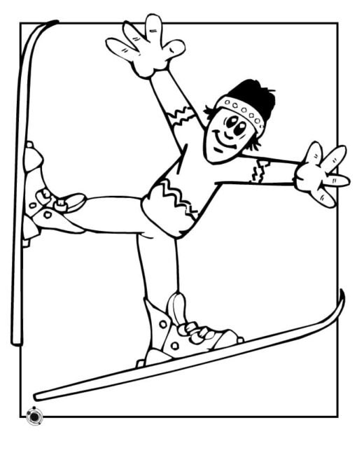 Skiing Coloring Pages Printable for Free Download