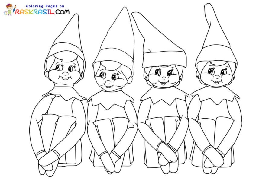 Elf on the Shelf Coloring Pages Printable for Free Download