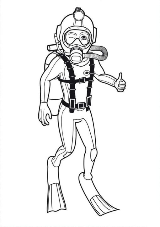 Scuba Diving Coloring Pages Printable for Free Download