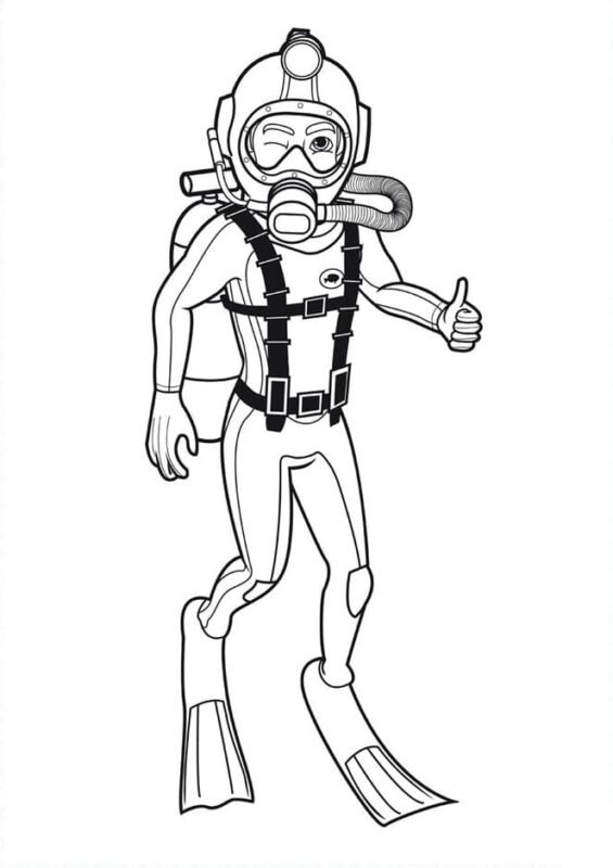 Scuba Diving Coloring Pages Printable For Free Download