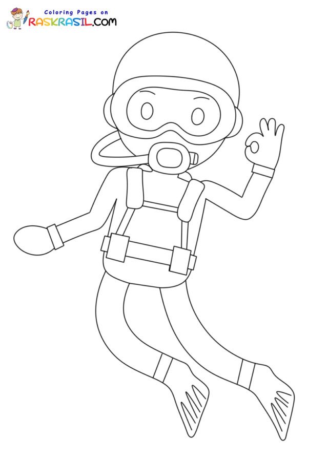 Scuba Diving Coloring Pages Printable for Free Download