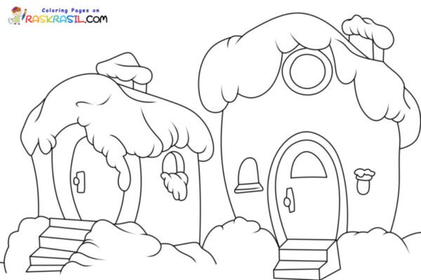 Whoville Houses Coloring Pages Printable for Free Download