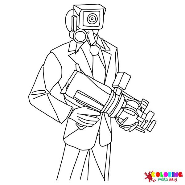 Titan Cameraman Coloring Pages Printable for Free Download