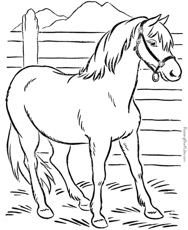 Christmas Horse Coloring Pages Printable for Free Download