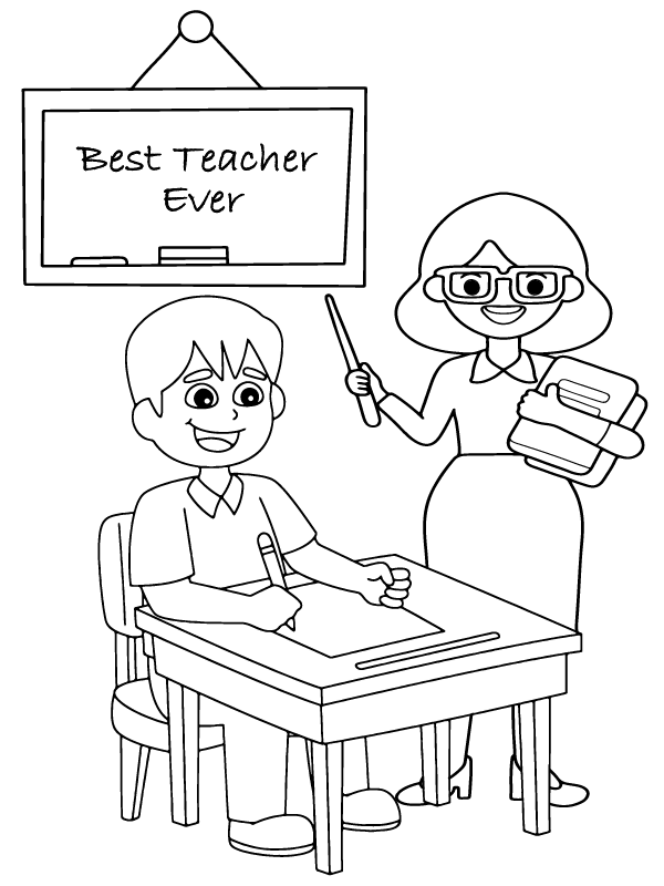 Top Teachers' Day coloring pages sheets - Topcoloringpages.net