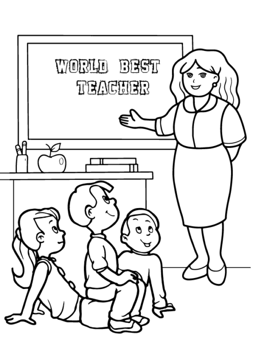 Teachers’ Day Coloring Pages Printable for Free Download