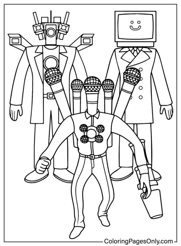 Titan Cameraman Coloring Pages Printable for Free Download
