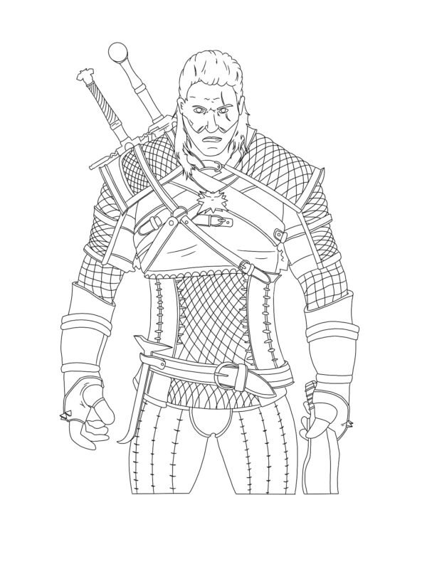 The Witcher Coloring Pages Printable for Free Download