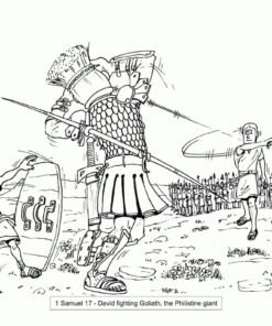 David and Goliath Coloring Pages Printable for Free Download