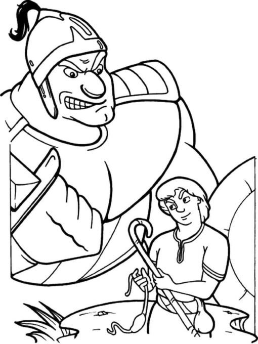 David And Goliath Coloring Pages Printable For Free Download