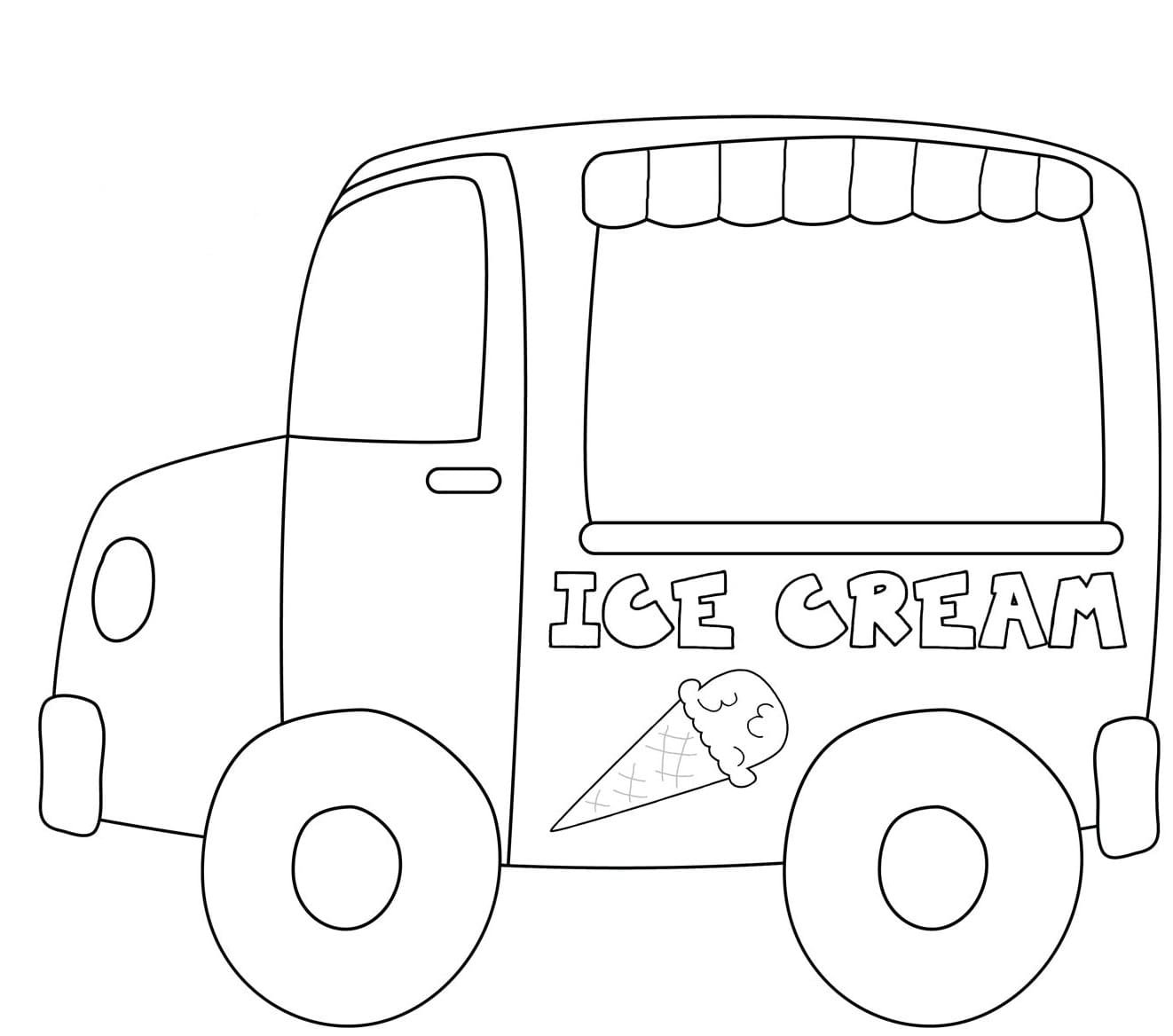 Ice Cream Truck Coloring Pages Printable for Free Download