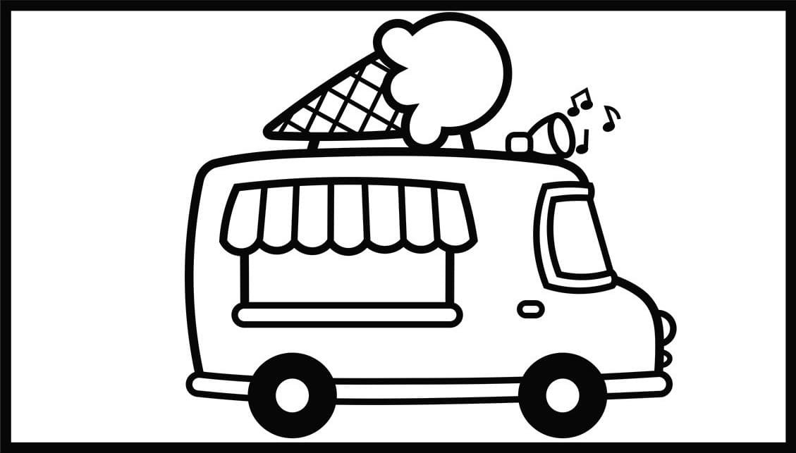 Ice Cream Truck Coloring Pages Printable for Free Download