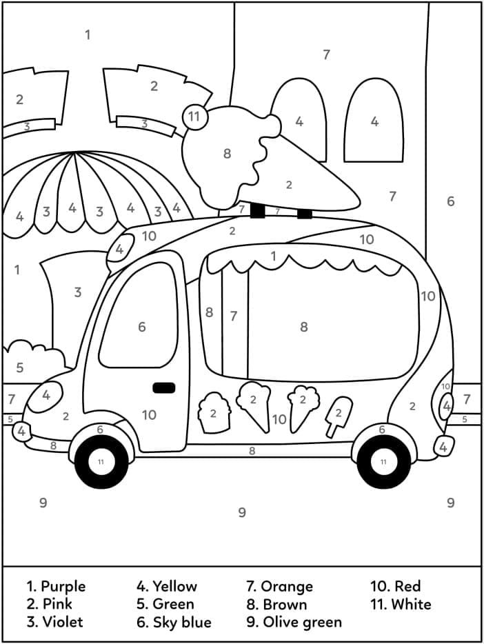 Ice Cream Truck Coloring Pages Printable for Free Download