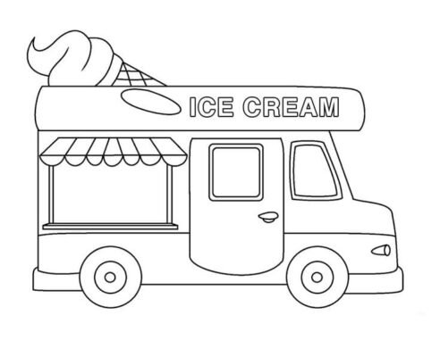 Ice Cream Truck Coloring Pages Printable For Free Download