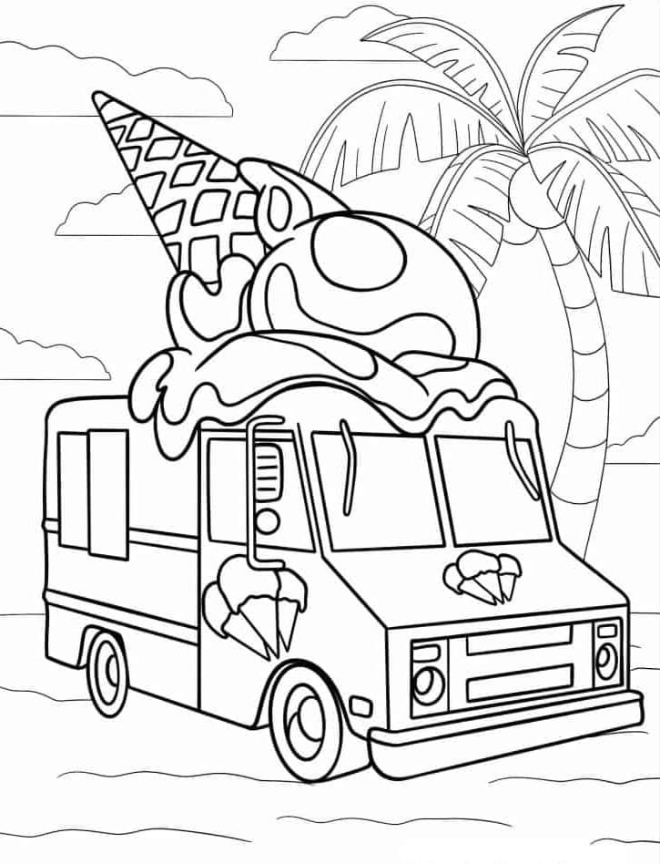 Ice Cream Truck Coloring Pages Printable for Free Download