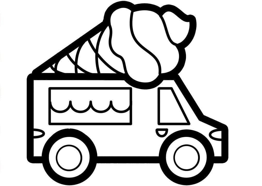 Ice Cream Truck Coloring Pages Printable for Free Download