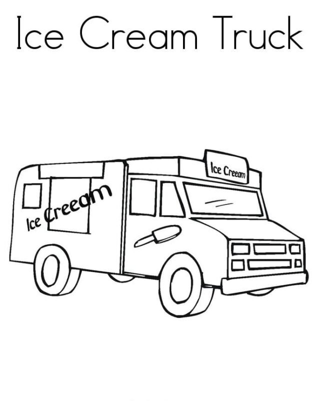 Ice Cream Truck Coloring Pages Printable for Free Download