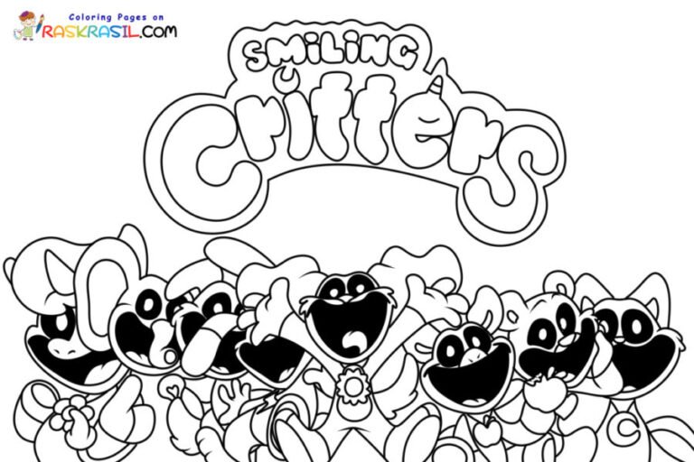 Smiling Critters Coloring Pages Printable for Free Download