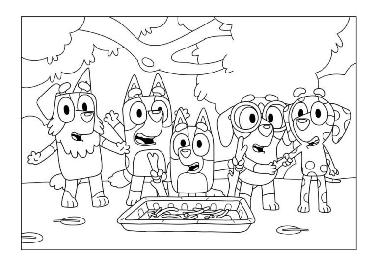 Bluey Bingo Coloring Pages Printable for Free Download