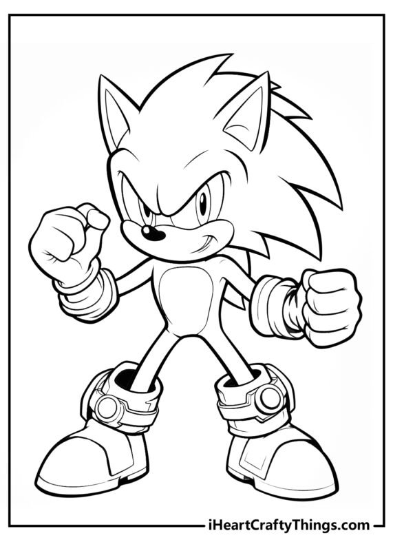 Sonic Christmas Coloring Pages Printable for Free Download