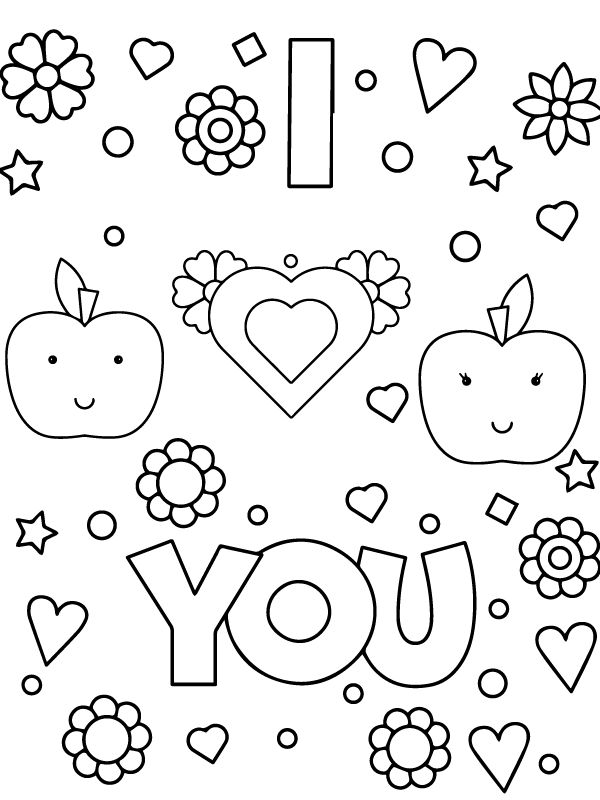 I Love You Coloring Pages Printable for Free Download