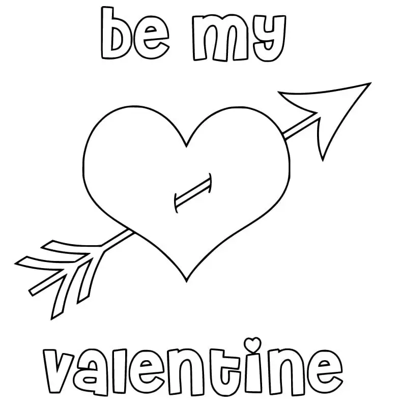 Be My Valentine Coloring Pages Printable for Free Download