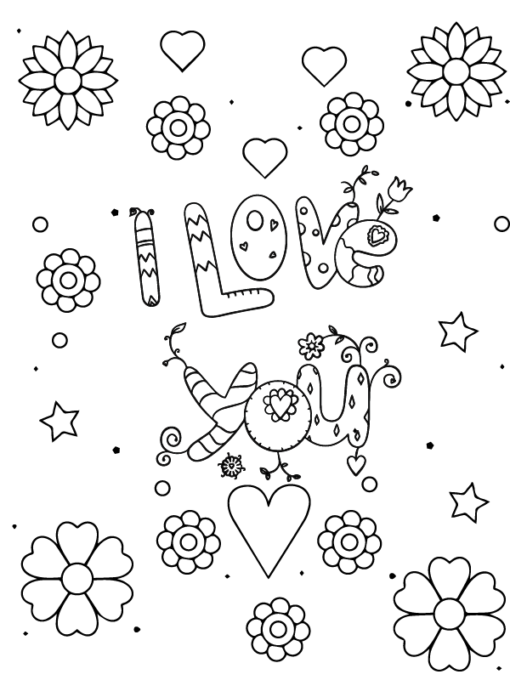 I Love You Coloring Pages Printable For Free Download