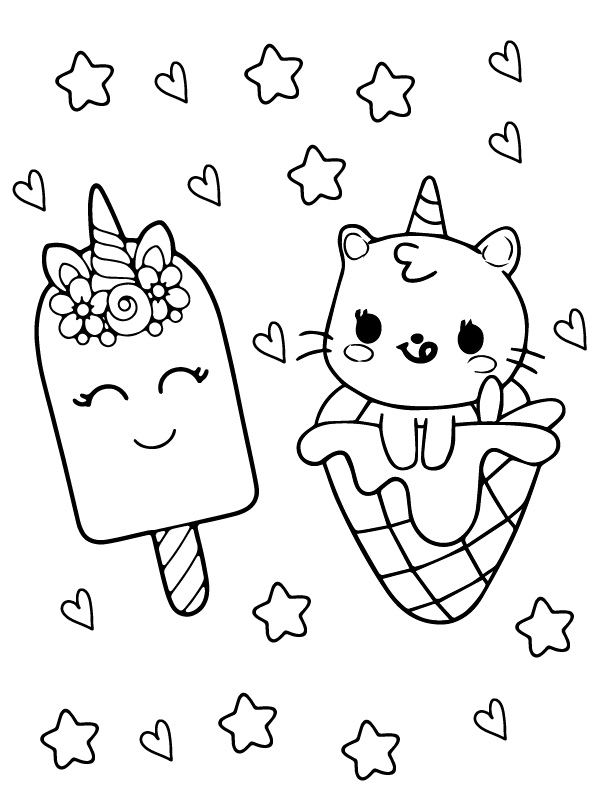 Kawaii Valentines Coloring Pages Printable for Free Download
