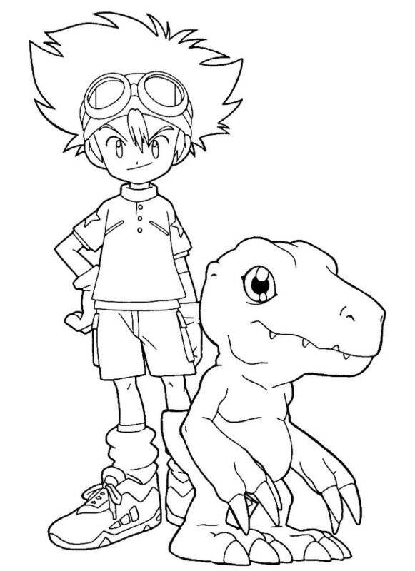 Agumon Coloring Pages Printable for Free Download