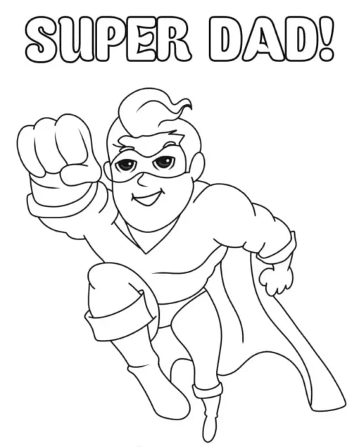 Super Dad Coloring Pages Printable for Free Download