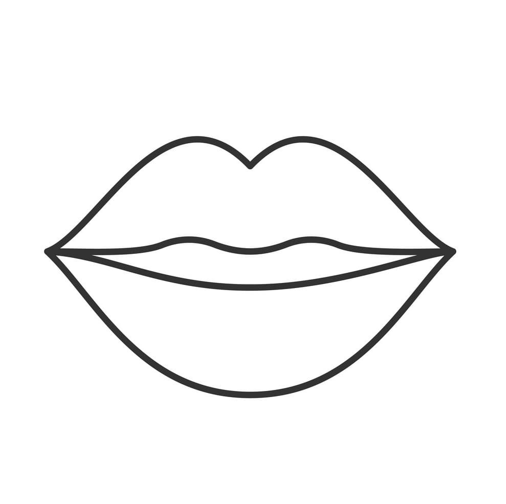 Lips Coloring Pages Printable for Free Download