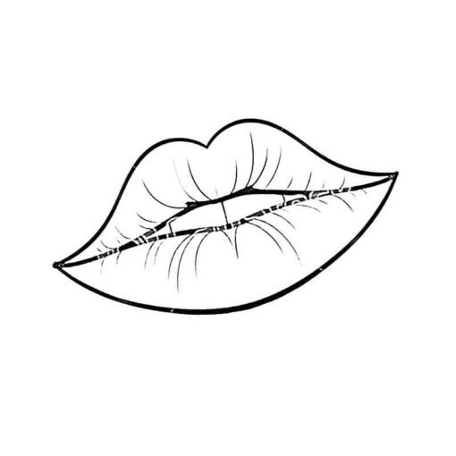 Lips Coloring Pages Printable for Free Download