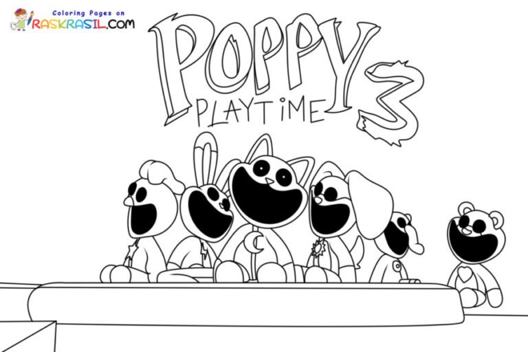 Poppy Playtime Chapter 3 Coloring Pages Printable For Free Download