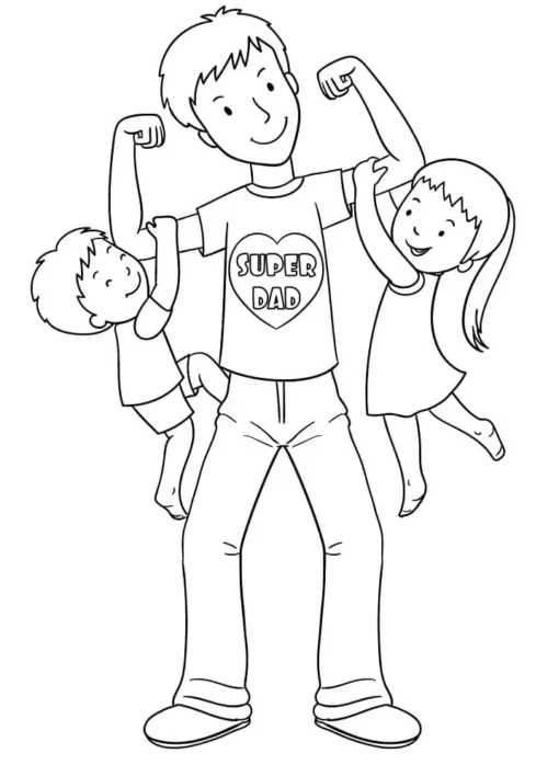 Super Dad Coloring Pages Printable for Free Download