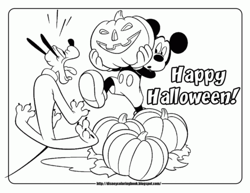 Mickey Mouse Pumpkin Coloring Pages Printable for Free Download