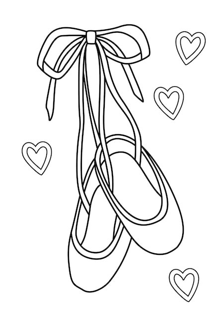Pointe Shoes Coloring Pages Printable for Free Download