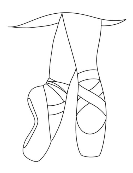 Pointe Shoes Coloring Pages Printable for Free Download