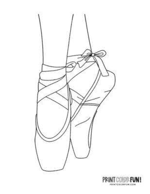 Pointe Shoes Coloring Pages Printable for Free Download